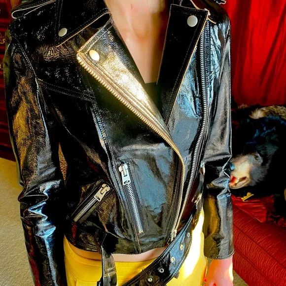 Allsaints RigbyPaytonBiker patentleather jack