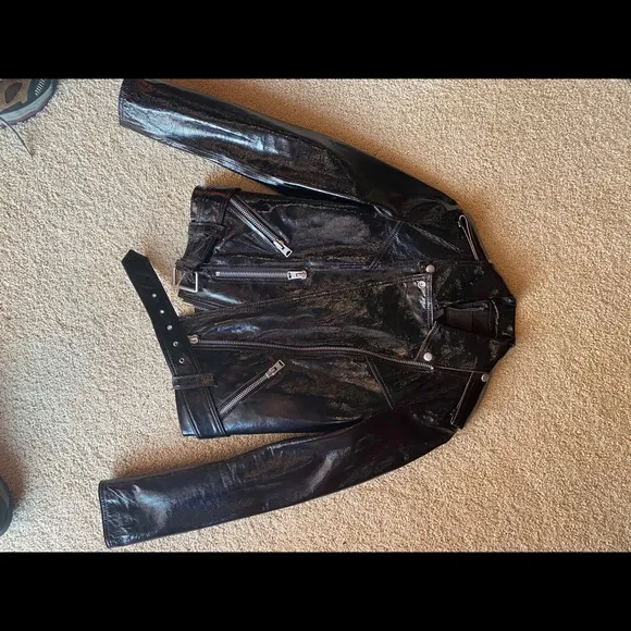 Allsaints RigbyPaytonBiker patentleather jack