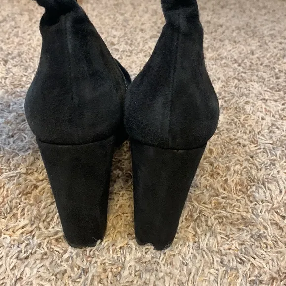 &amp; Other Stories Black Suede Platform Mid-Calf Boots Size 9