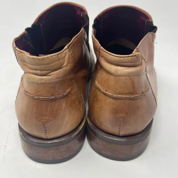 Angel Infantes Brown Square Toe Slip On Fine Leather Loafer Dress Shoes Size 45