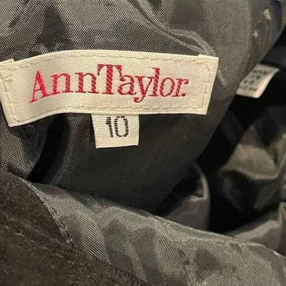 Ann Taylor Vintage 100% Suede Black Midi Dress 10 Slim Fit Sexy Date Night