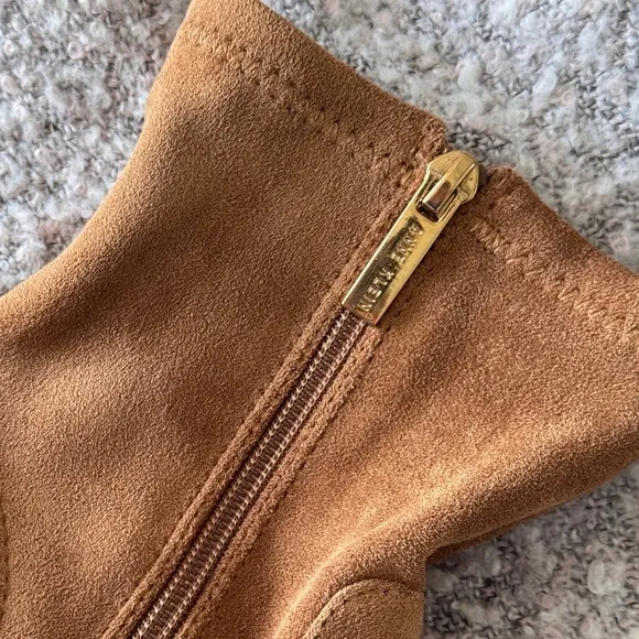 Anne Klein | Mid Calf Square Toe Suede Boots | 10