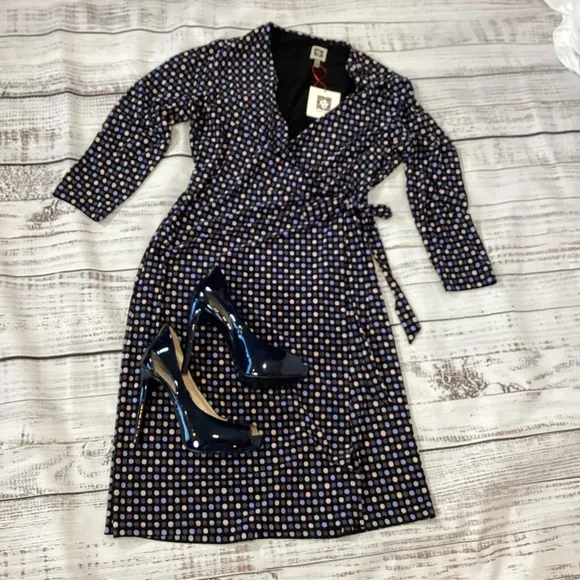 Anne Klein Polka Dot Dress NWT Size L