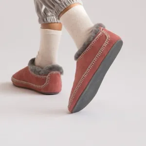 Anthropologie brand new Laidback London Dusty Pink Cozy shearling slippers🌈🧘