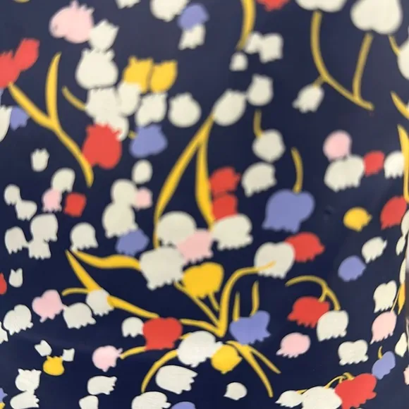 Anthropologie Colloquial Rain Boots Pop Potpourri  Blue Motif Floral print Sz 6