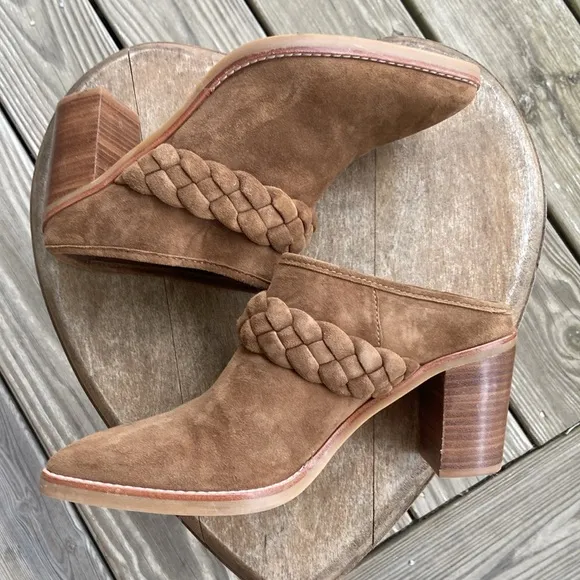 Anthropologie Dolce Vita Braided Western Mules Women's Size 8.5