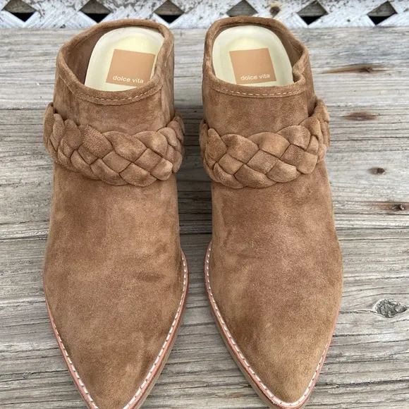 Anthropologie Dolce Vita Braided Western Mules Women's Size 8.5