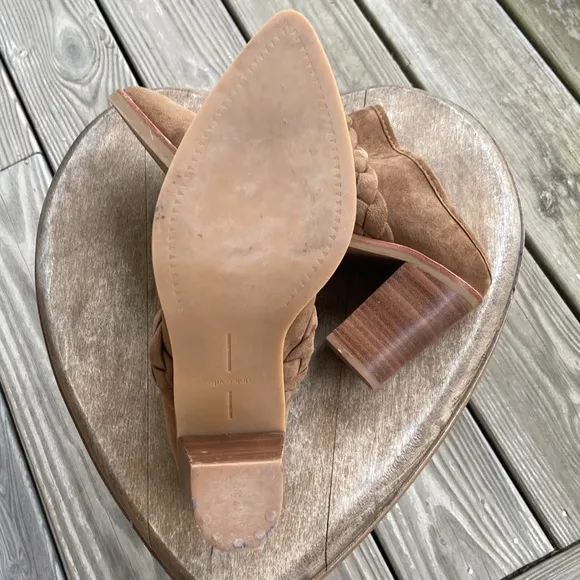 Anthropologie Dolce Vita Braided Western Mules Women's Size 8.5