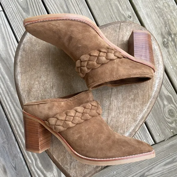Anthropologie Dolce Vita Braided Western Mules Women's Size 8.5