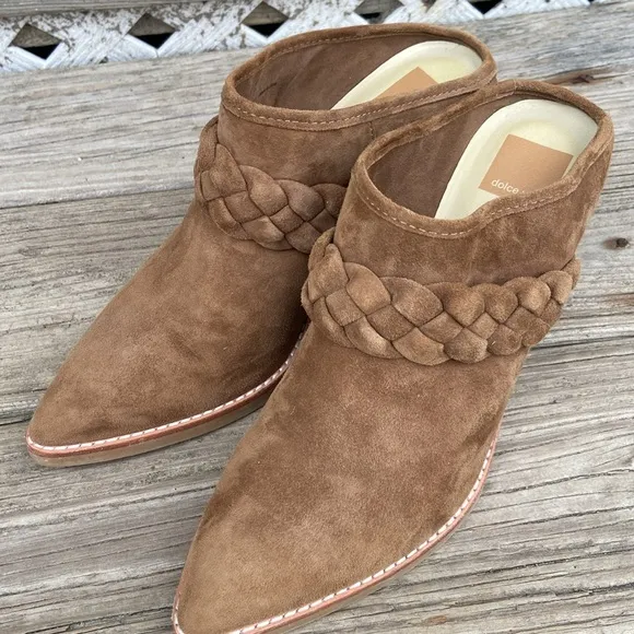 Anthropologie Dolce Vita Braided Western Mules Women's Size 8.5