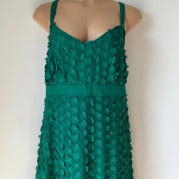ANTHROPOLOGIE Eva Franco Hanya Floral Embellished Ethereal Textured Dress 26