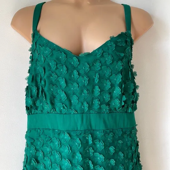 ANTHROPOLOGIE Eva Franco Hanya Floral Embellished Ethereal Textured Dress 26