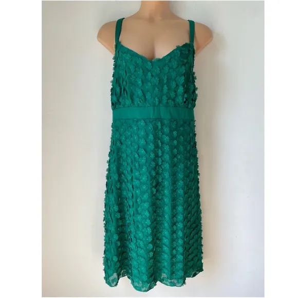 ANTHROPOLOGIE Eva Franco Hanya Floral Embellished Ethereal Textured Dress 26
