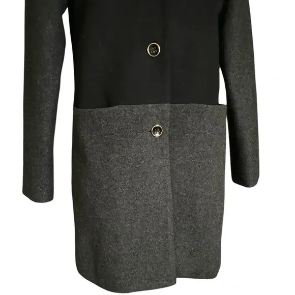 ANTHROPOLOGIE HUTCH | Women’s Color-blocked Mid-Length Wool Coat Size XS