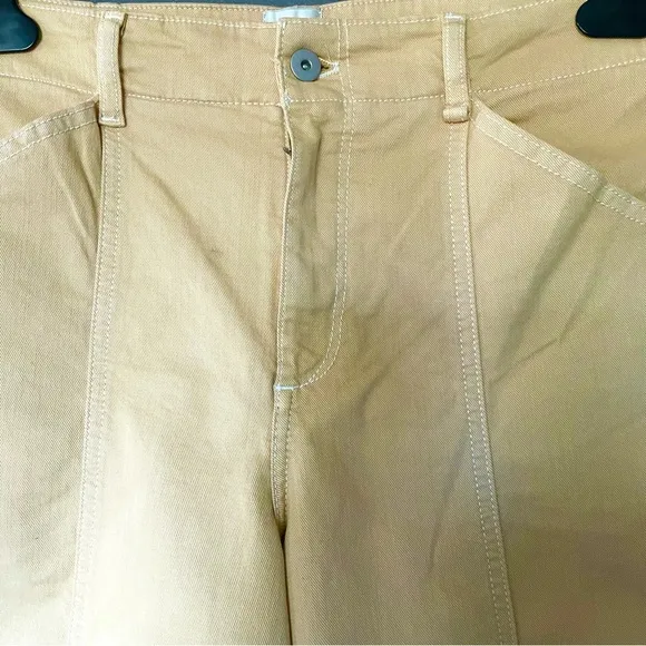 Anthropologie Maeve Delaney Crop Clean Seamed High-Rise Wide-Leg Jeans 31P NWT