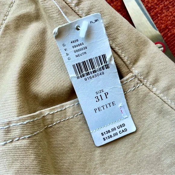 Anthropologie Maeve Delaney Crop Clean Seamed High-Rise Wide-Leg Jeans 31P NWT