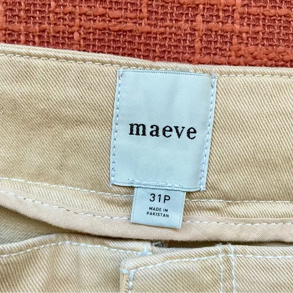 Anthropologie Maeve Delaney Crop Clean Seamed High-Rise Wide-Leg Jeans 31P NWT