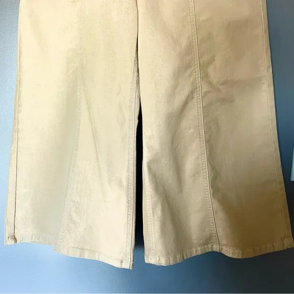 Anthropologie Maeve Delaney Crop Clean Seamed High-Rise Wide-Leg Jeans 31P NWT
