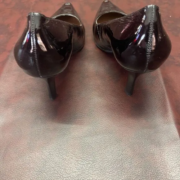 Antonio Melani Britt‎ black patent leather heels shoes, size 8M