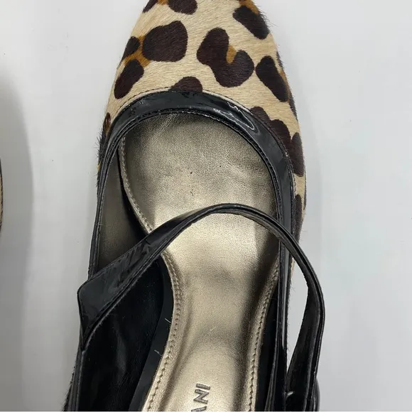 Antonio Melani Lara Mary Janes Leopard Print in Patent Leather and Calf Hair 9M