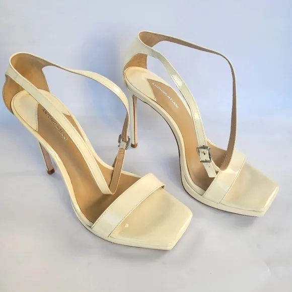 Antonio Melani Marcey Patent Leather Ankle Strap Platform Dress Sandals