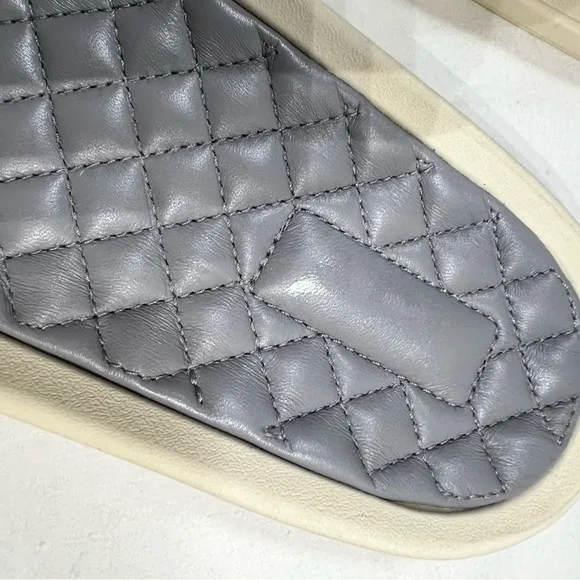 APL Athletic Propulsion Labs Gray Leather Slide Sandals 14