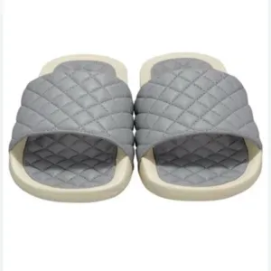 APL Athletic Propulsion Labs Gray Leather Slide Sandals 14