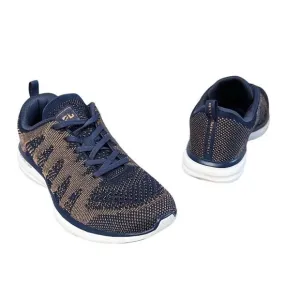 APL Techloom Pro Knit Woven Running Sneakers Midnight Blue Rose Gold Lace Up 9.5
