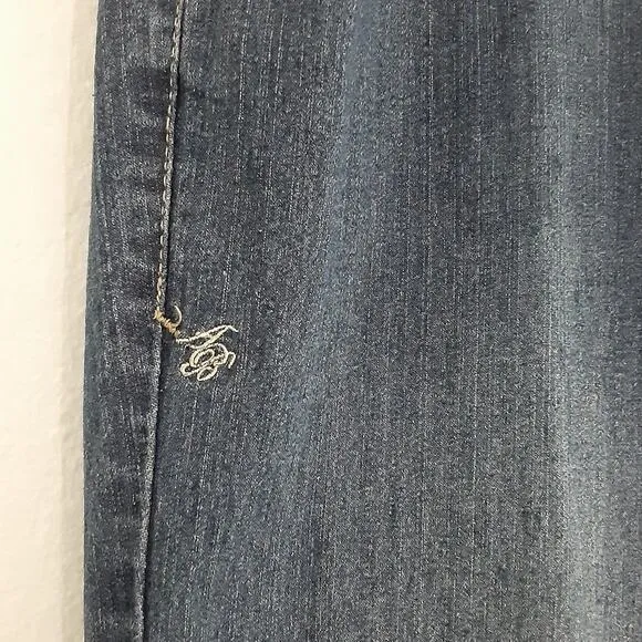 Apple Bottoms Bling Pocket Apple Embroidered Bootcut Jeans Y2K Flare Denim 9/10