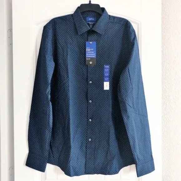 Apt. 9 Premier Flex Slim-Fit Spread-Collar Dress Shirt Size 16-16½ (36/37)