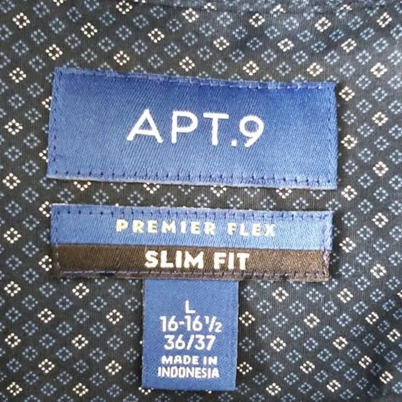 Apt. 9 Premier Flex Slim-Fit Spread-Collar Dress Shirt Size 16-16½ (36/37)