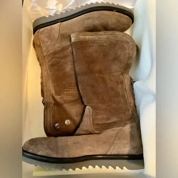Aquatalia by Marvin K Women's Brown Suede Treaded BOOTS Size 7.5