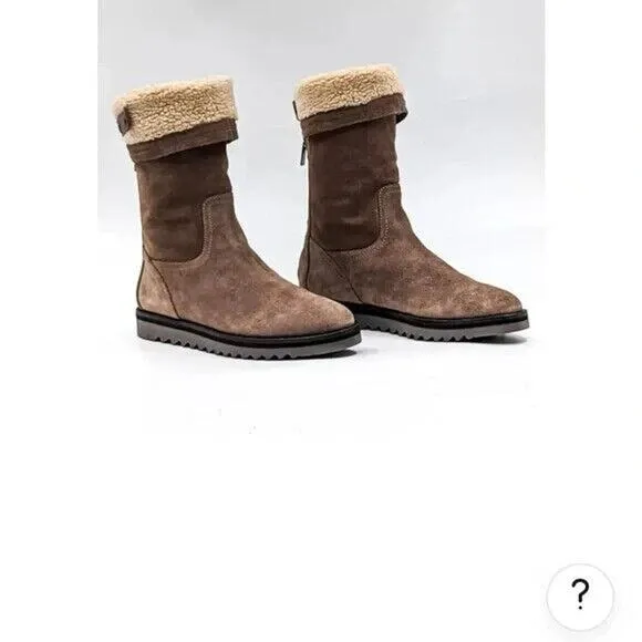 Aquatalia by Marvin K Women's Brown Suede Treaded BOOTS Size 7.5