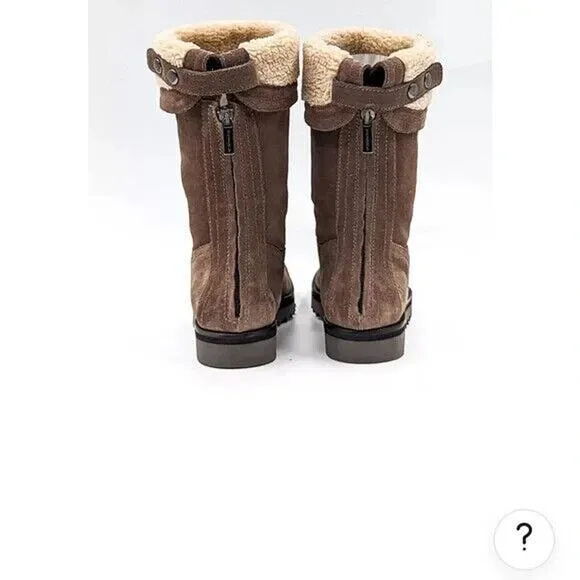 Aquatalia by Marvin K Women's Brown Suede Treaded BOOTS Size 7.5