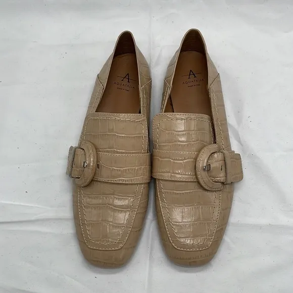 Aquatalia Jacqui Water Resistant Convertible Loafer In Cappuccino Beige Sz 7.5