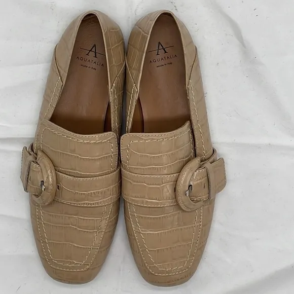 Aquatalia Jacqui Water Resistant Convertible Loafer In Cappuccino Beige Sz 7.5