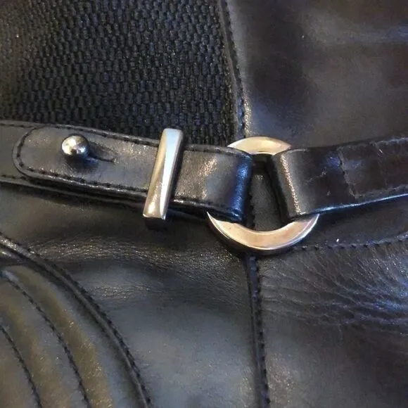 𝅺Aquatalia mid calf black leather boots