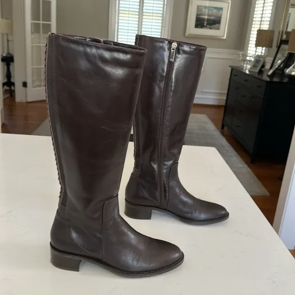 Aquatalia Tall Riding Boot - Chocolate Brown - Size 7