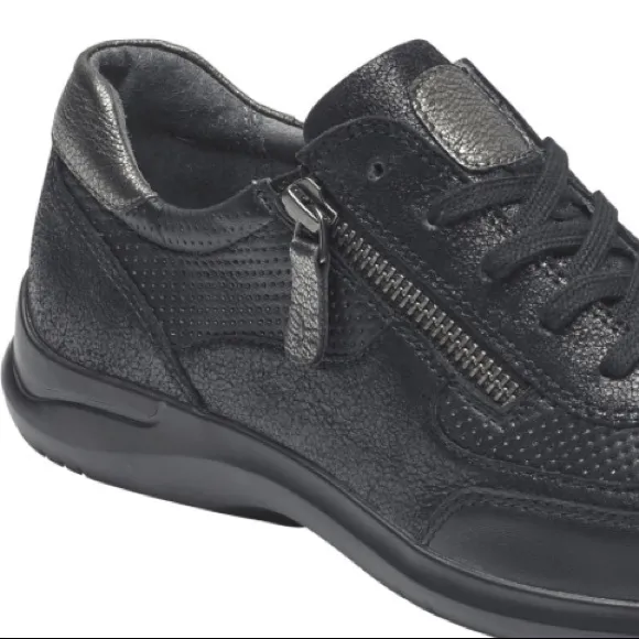 Aravon Orthopedic Power Comfort Leather Zip Sneakers Shoes 8