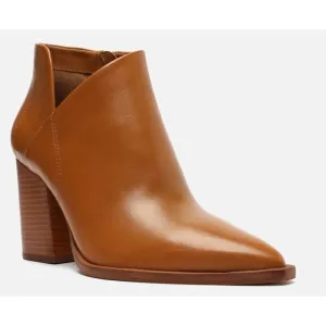Arezzo Boots Size 9B Leather Pointed Toe Block Heel Pull On Booties NEW