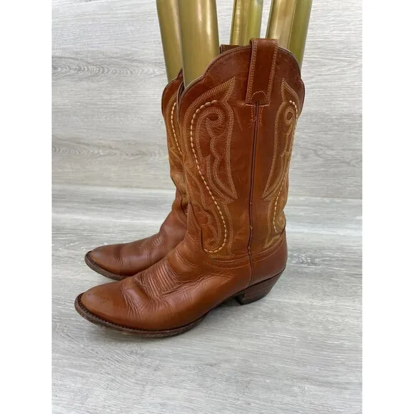 Ariat 53301 Women’s  7.5B Brown Leather Almond Toe Mid-Calf Cowboy Western Boot