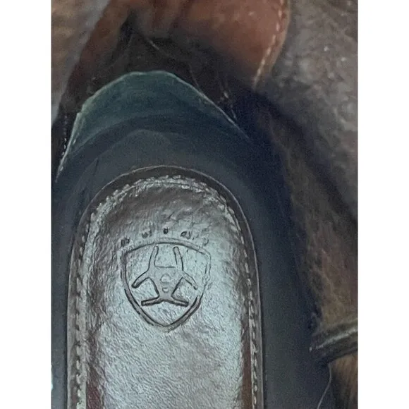 Ariat 53301 Women’s  7.5B Brown Leather Almond Toe Mid-Calf Cowboy Western Boot