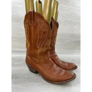 Ariat 53301 Women’s  7.5B Brown Leather Almond Toe Mid-Calf Cowboy Western Boot
