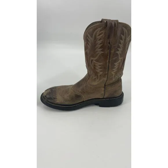 Ariat Challenger Men's 9.5D Western Cowboy Boots 10002504 Brown Rodeo Rancher