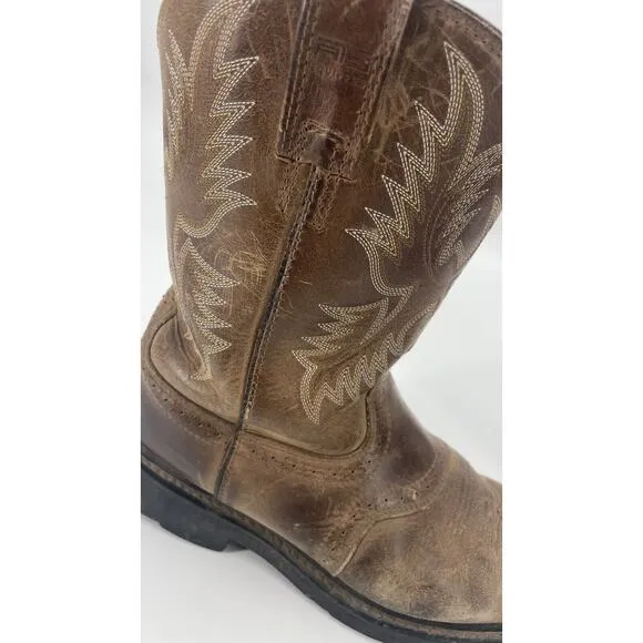 Ariat Challenger Men's 9.5D Western Cowboy Boots 10002504 Brown Rodeo Rancher