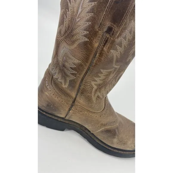 Ariat Challenger Men's 9.5D Western Cowboy Boots 10002504 Brown Rodeo Rancher