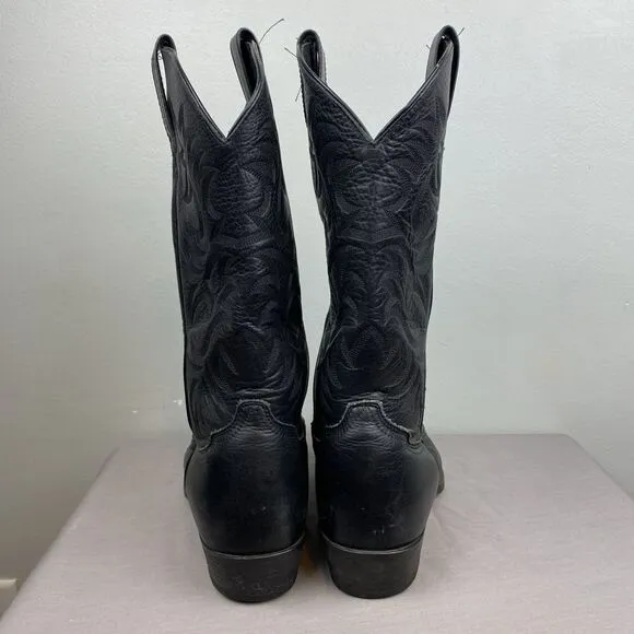 Ariat cowboy boots men's 9.5D black heritage point toe 10002218 34770 western