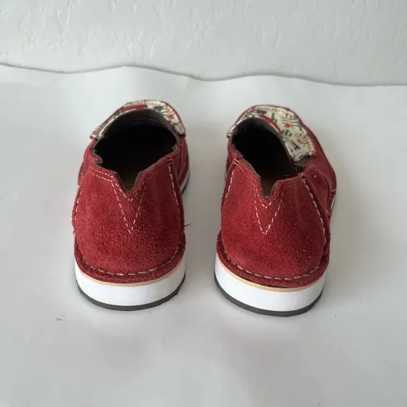 Ariat Cruiser Roper Suede Slip On Canvas Shoes Desert Cactus Cowgirl Print 6 NEW