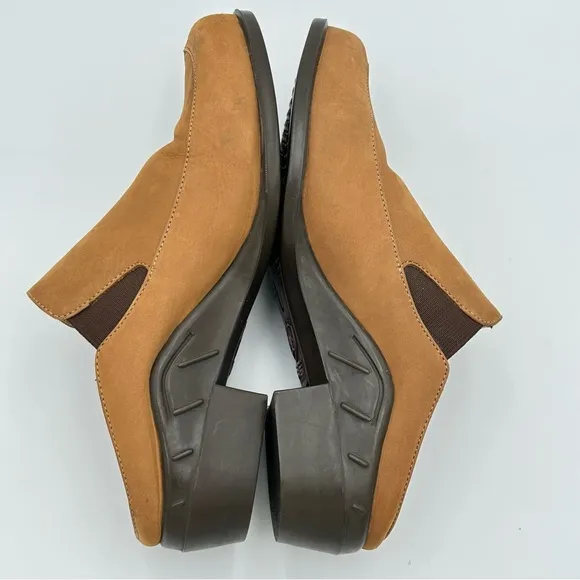 Ariat Womens Leather Mule Shoes Size 7 Slip On Stretch Tan Cowgirl Western Boho