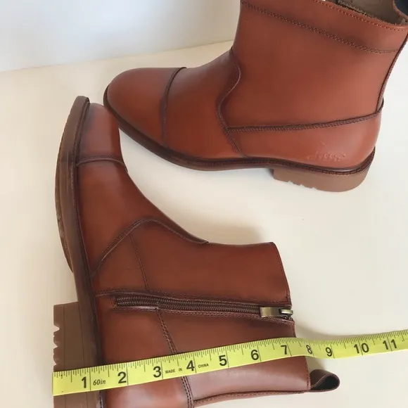 Arkbird Chelsea Boots Zip Closure Men's size 10 Ankle Mid High Top Whiskey Brown